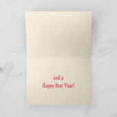 スカンジナビアフォークアートレッドキツネクリスマス シーズンカード (内部)