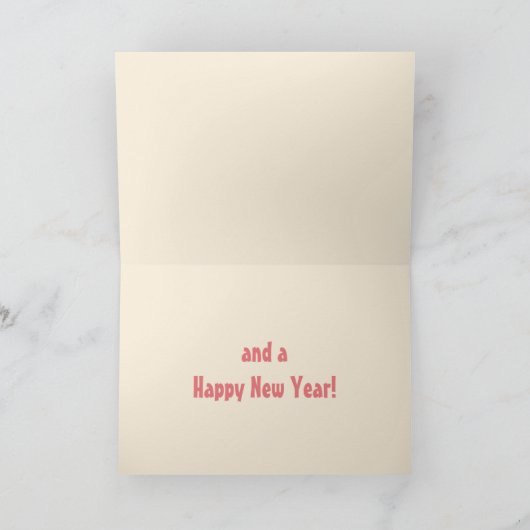 スカンジナビアフォークアートレッドキツネクリスマス シーズンカード (内部)