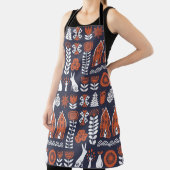 スカンジナビアフォークアートヴィンテージパターン エプロン (インサイチュ)