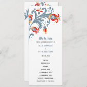 スカンジナビアフォークアート結婚式 プログラム (正面/裏面)