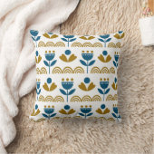 スカンジナビアフォークアート、カラフルパターン。 クッション (ブランケット)