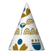 スカンジナビアフォークアート、カラフルパターン。 パーティーハット (左)