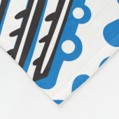 スカンジナビアフォークアート：フローラレトロデザイン フリースブランケット (角)