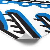 スカンジナビアフォークアート:フローラレトロデザイン ポスター (角)