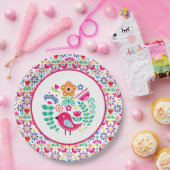 スカンジナビアフォークアート ペーパープレート (パーティー)