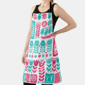 スカンジナビアフォークアート：ヴィンテージシームレス エプロン (インサイチュ)