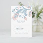 スカンジナビアフォークアートRSVPカード 出欠カード (スタンド正面)