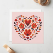 スカンジナビアフォークアールヴァレンティネス ノートカード (正面/裏面インサイチュ)