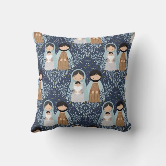 スカンジナビアフォーククリスマス出生 クッション (裏面)