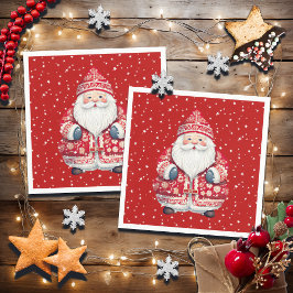 スカンジナビアフォークサンタクロース スタンダードカクテルナプキン