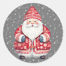 スカンジナビアフォークサンタクロース ラウンドシール