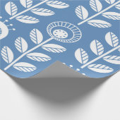 スカンジナビアフォークスタイルの花 – シームレスフローラ  ラッピングペーパー (角)