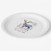 スカンジナビアフォークトナカイのクリスマス用品 ペーパープレート (アングル)