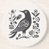 スカンジナビアフォークバードアートコースター コースター (正面)