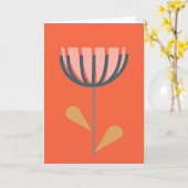 スカンジナビアフォークフローラアーシンプルトオレンジフラワー カード (黄色い花)