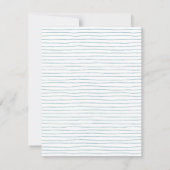 スカンジナビアフォークフローラハートブパーソナライズされたルー ノートカード (裏面)