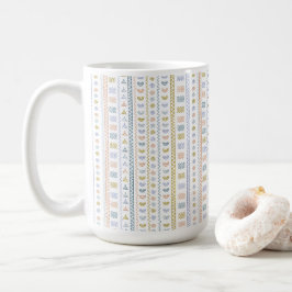 スカンジナビアフォーク模様装飾品 コーヒーマグカップ