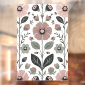 スカンジナビアフォーク花模様 – 様式化プリムローズ ウィンドウサイン (シート2)