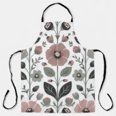 スカンジナビアフォーク花模様 – 様式化プリムローズ エプロン (正面)