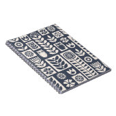 スカンジナビアフォーク芸術のシームレスなヴィンテージパターン ノートブック (右側)