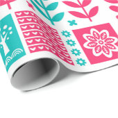 スカンジナビアフォーク芸術のシームレスなヴィンテージパターン ラッピングペーパー (ロールコーナー)