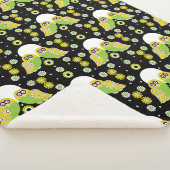 スカンジナビアフクロウフォークアートシェルパブランケット シェルパブランケット (3/4)