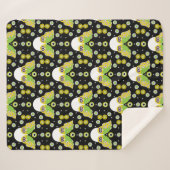 スカンジナビアフクロウフォークアートシェルパブランケット シェルパブランケット (正面(横))