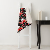 スカンジナビアフクロウフォークアートフリースブランケット シェルパブランケット (インサイチュ)