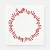 スカンジナビアフローラクリスマスリース紙ナプキンス スタンダードランチョンナプキン (正面)