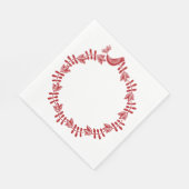 スカンジナビアフローラクリスマスリース紙ナプキンス スタンダードランチョンナプキン (角)