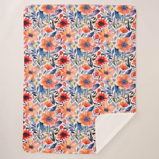 スカンジナビアフローラシェルパブランケット シェルパブランケット (正面)