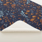 スカンジナビアフローラフォークアートシームレスなパターン彼女 シェルパブランケット (3/4)