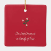 スカンジナビアフローラホリデーフォト セラミックオーナメント (裏面)