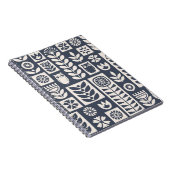 スカンジナビアフローラ：ホワイト、ブルー、ミニマリスト。 ノートブック (右側)