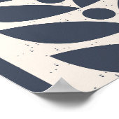 スカンジナビアフローラ:ホワイト、ブルー、ミニマリスト。 ポスター (角)