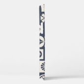 スカンジナビアフローラ：ホワイト、ブルー、ミニマリスト。 Case-Mate iPhoneケース (裏面 / 右)