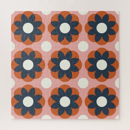 スカンジナビアフローラ:ヴィンテージシームレスデザイン ジグソーパズル (縦)