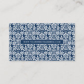 スカンジナビアブルーアンドホワイトフローラエレガンス 名刺 (裏面)