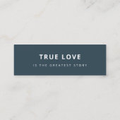 スカンジナビアブルー結婚式の引き出物ミニブックマークカード スキニー名刺 (裏面)