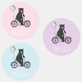 スカンジナビアベアオンバイクミニマリストパステル ラベル