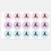 スカンジナビアベアオンバイクミニマリストパステル ラベル (シート)