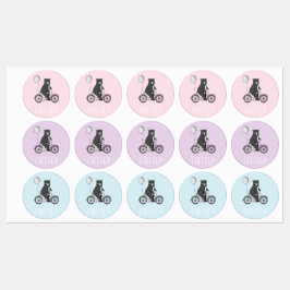 スカンジナビアベアオンバイクミニマリストパステル ラベル