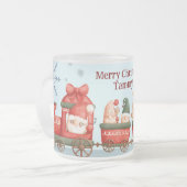 スカンジナビアホリデーデコール&ギフト フロストグラスマグカップ (正面左)