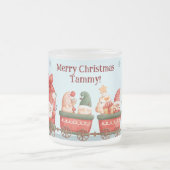 スカンジナビアホリデーデコール&ギフト フロストグラスマグカップ (中央)