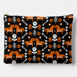 スカンジナビアホースフォークアート アクセサリーポーチ