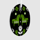 スカンジナビアホースフォークアート オーナメント (正面)