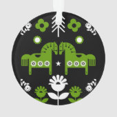 スカンジナビアホースフォークアート オーナメント (裏面)