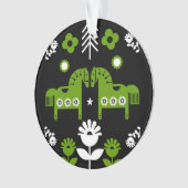 スカンジナビアホースフォークアート オーナメント (正面)