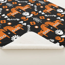 スカンジナビアホースフォークアート シェルパブランケット