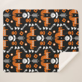 スカンジナビアホースフォークアート シェルパブランケット (正面(横))